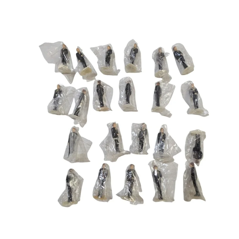 22 Vintage Miniature Groom Wedding Cake Topper Figures Black Tuxedo 2 Inch